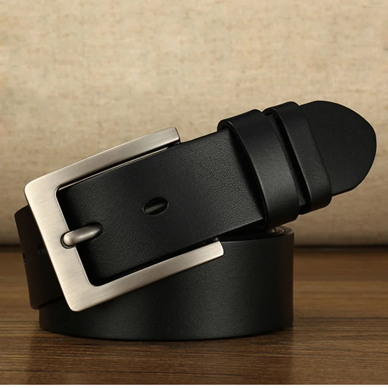 

140 150 160 170cm Leather Men Belt Cow Genuine Leather Belt Retro Pin Buckle Big Large Size Male Belts Cinturones Para Hombre