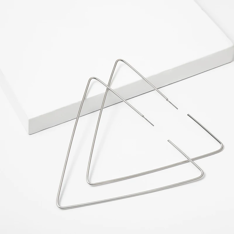 Женские Геометрические металлические серьги-кольца Find Me квадратные треугольные