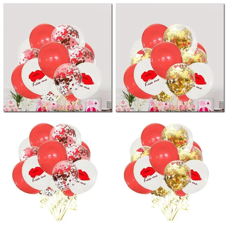 

15pcs/set Romantic Wedding I Love You Foil Balloons Heart Ballons Valentine Day Birthday Party Decorations Latex Globos Supplies