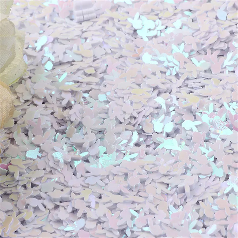 10g Rabbit Head Paillettes Loose Sequins for Crafts 6mm Glitter Confetti Nails Art Decoration Sequin DIY Sewing Accessories | Дом и сад