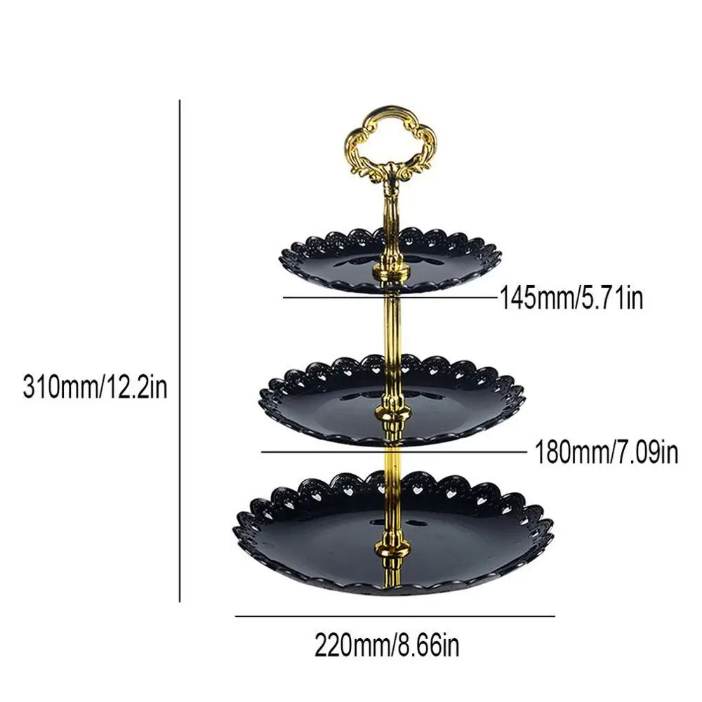 Тарелка для фруктов в европейском стиле трехслойная стойка закусок гостиная