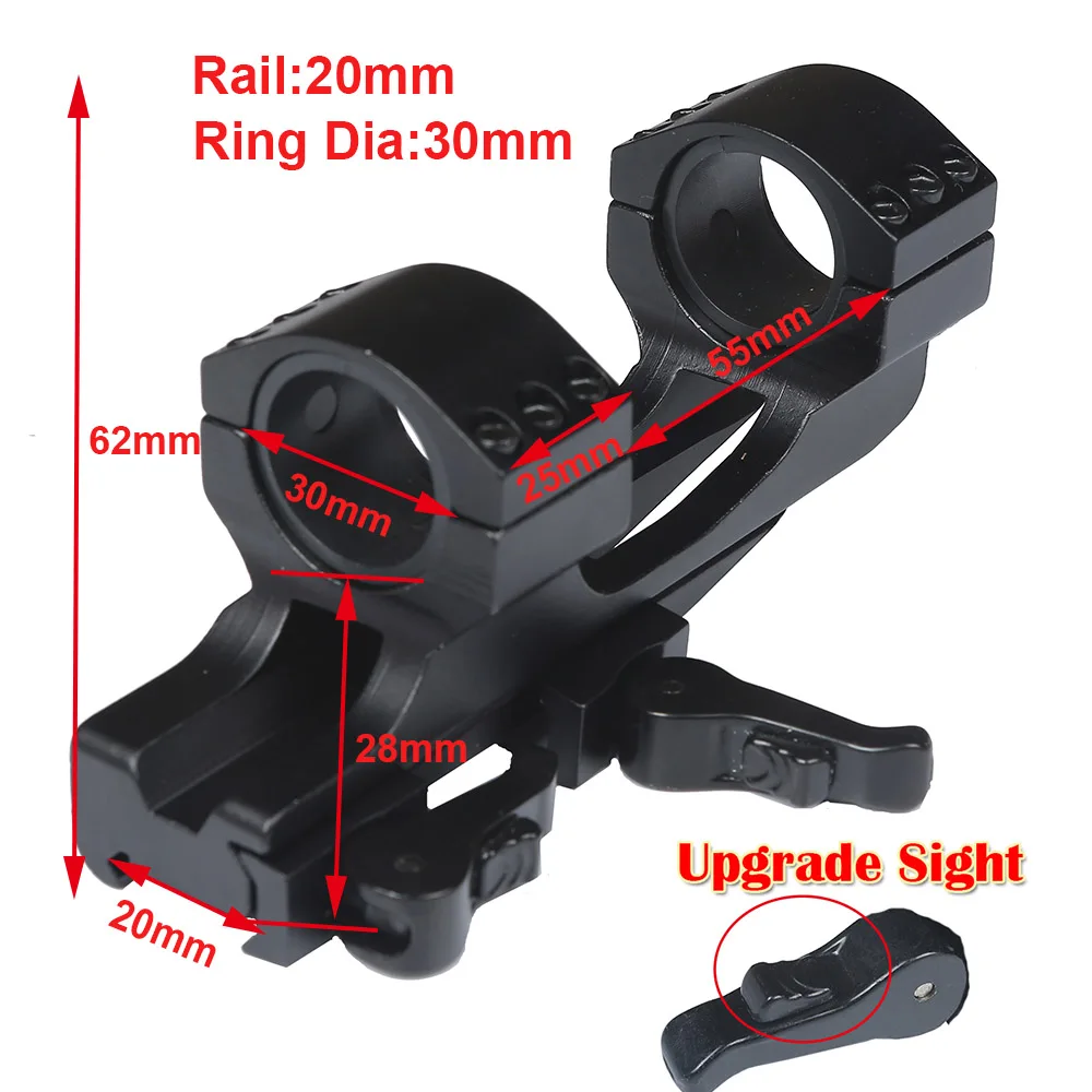 Направляющая Пикатинни 20 мм, крепление для прицела с автоматическим замком QD, 25,4 мм, 1 дюйм/30 мм, кольцо с быстроразъемным сверхмощным консольным механизмом Вивера