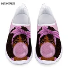 Женские сетчатые кроссовки INSTANTARTS, розовые туфли на плоской подошве, с принтом в виде пузырьков, удобная обувь для девочек
