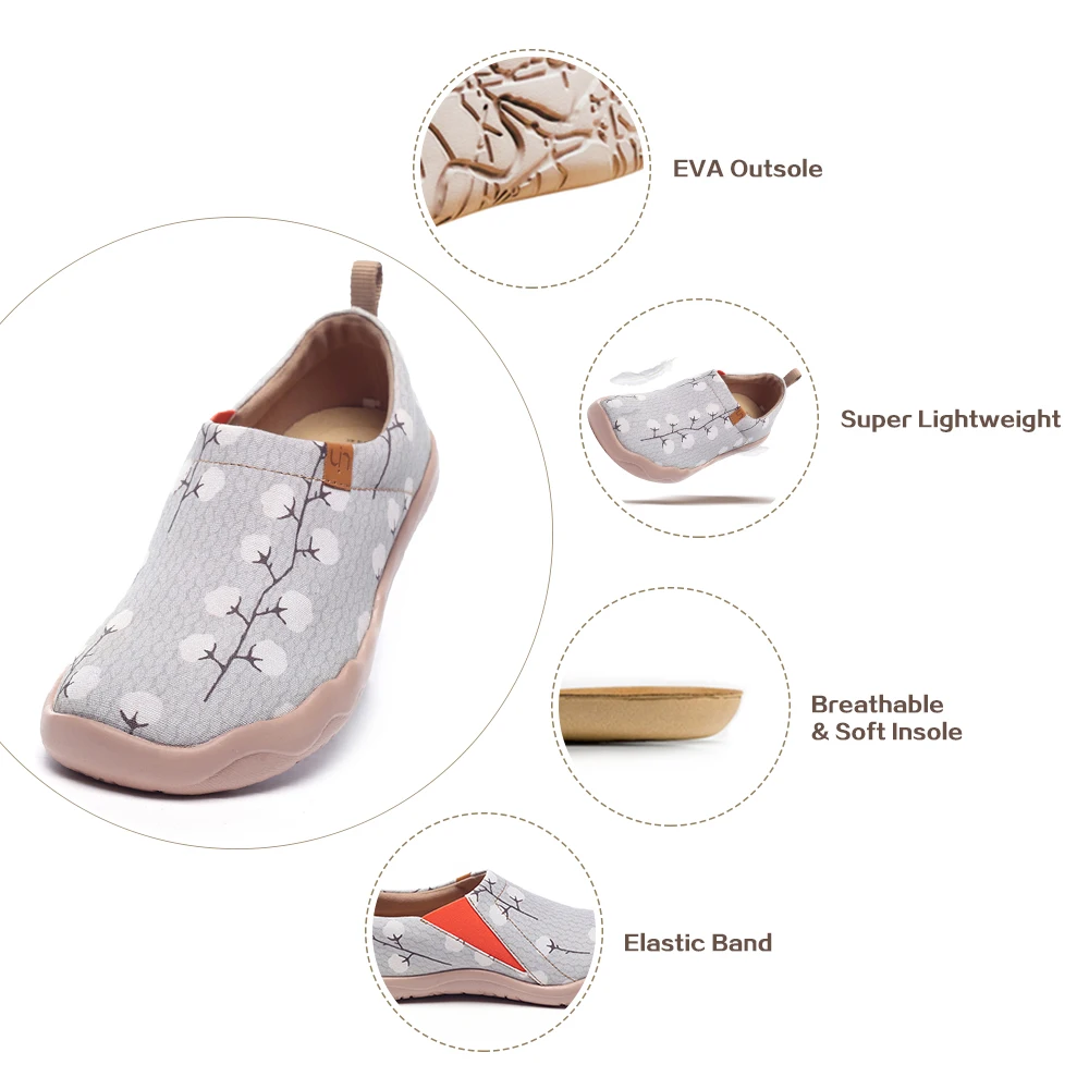 Кеды UIN женские холщовые дышащие кроссовки без шнуровки Повседневная летняя