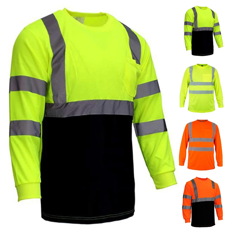 Летняя быстросохнущая рабочая одежда Hi Vis безопасная желтая футболка