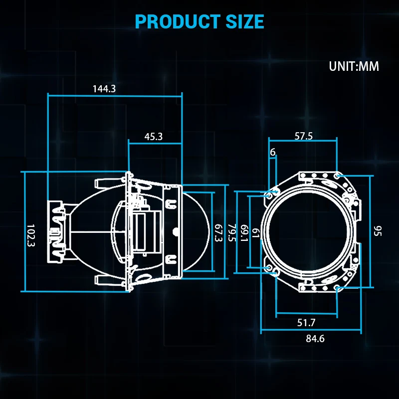 Racbox 2 шт. 3 0 ''Hella синяя пленка би ксенон HID объектив проектора использовать D1S D2S