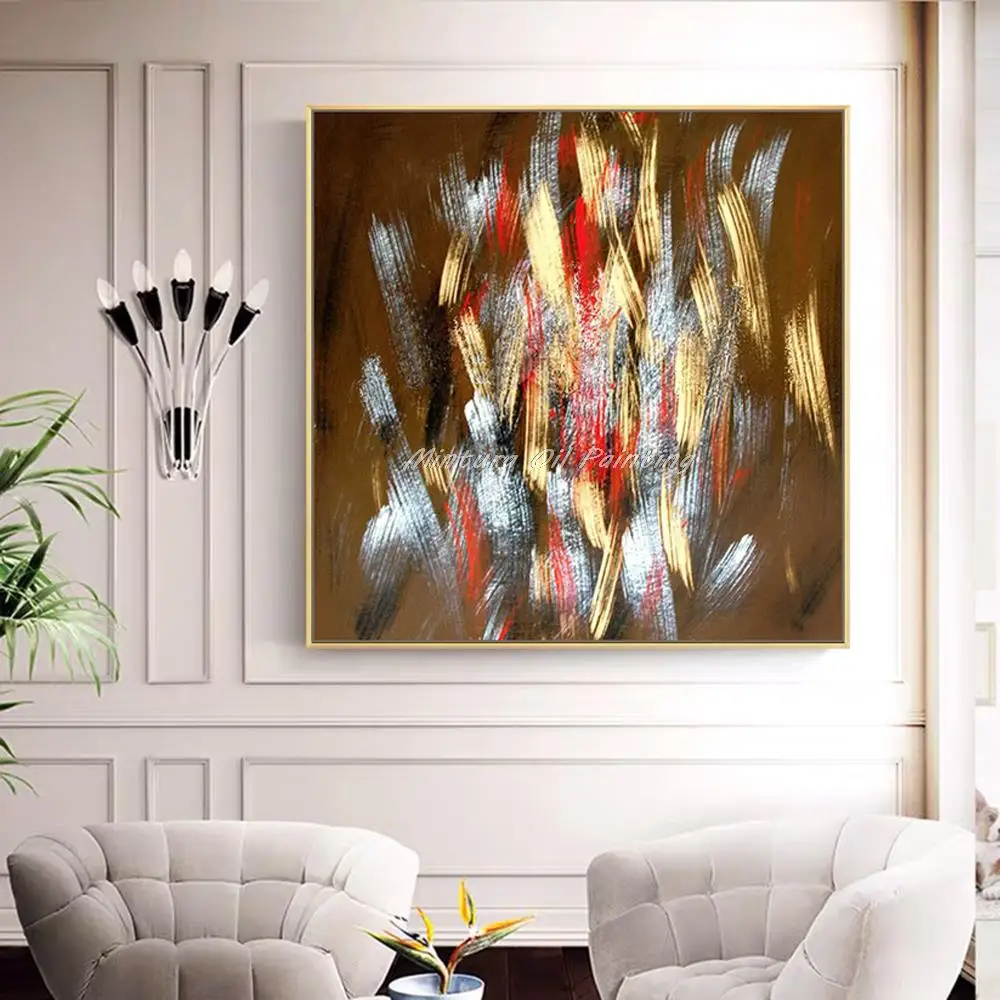 Mintura ручная роспись абстрактная картина маслом на холсте Современные плакаты
