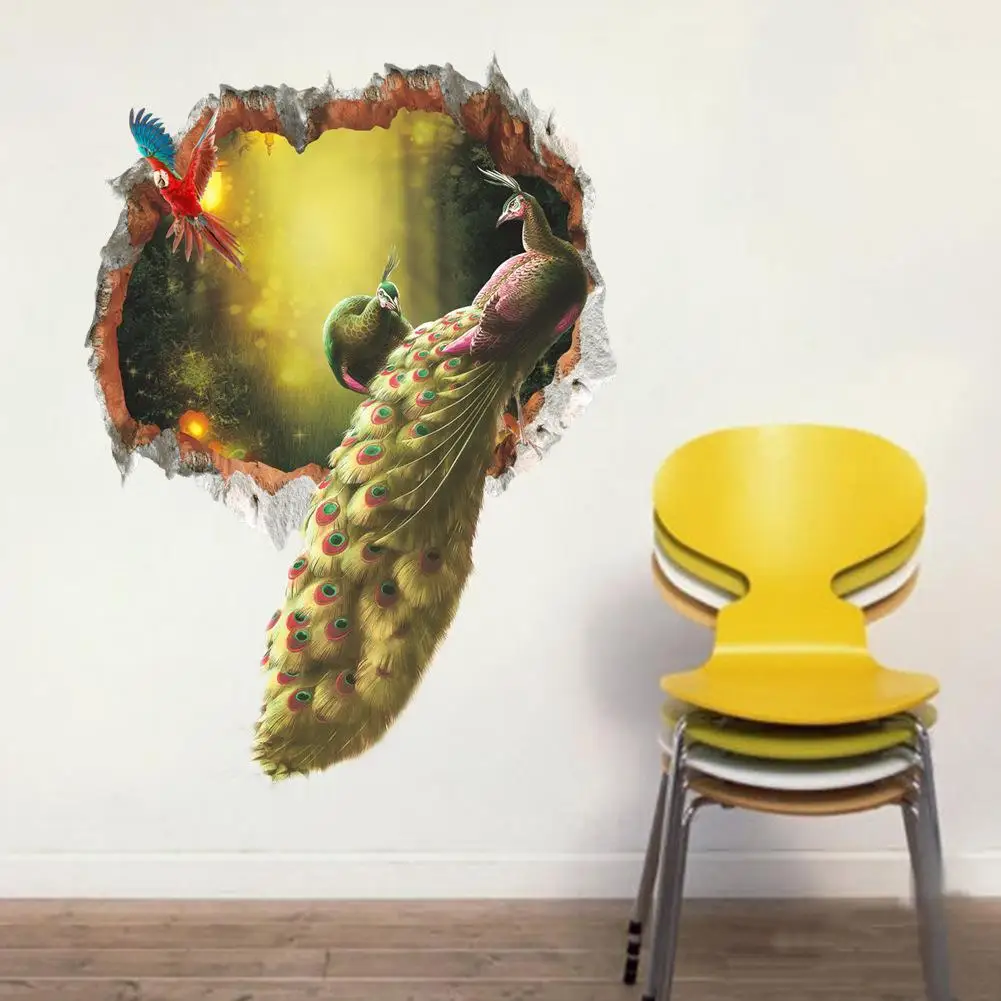 AsyPets стикер на стену 3D Павлин лес фон украшение стены спальни s | Дом и сад
