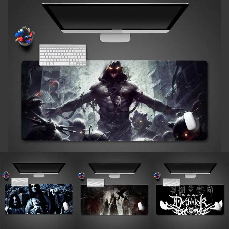 

Коврик для компьютерной мыши Rock из тяжелого металла, игровой Настольный защитный коврик для геймеров, большой коврик для мыши, Нескользящая...