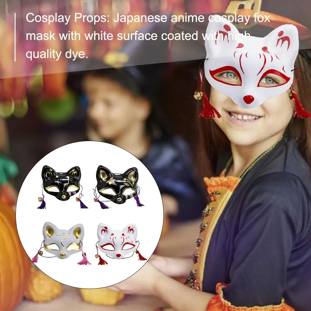 Маска для Хэллоуина японская маска с ручной росписью полулицевая из ПВХ