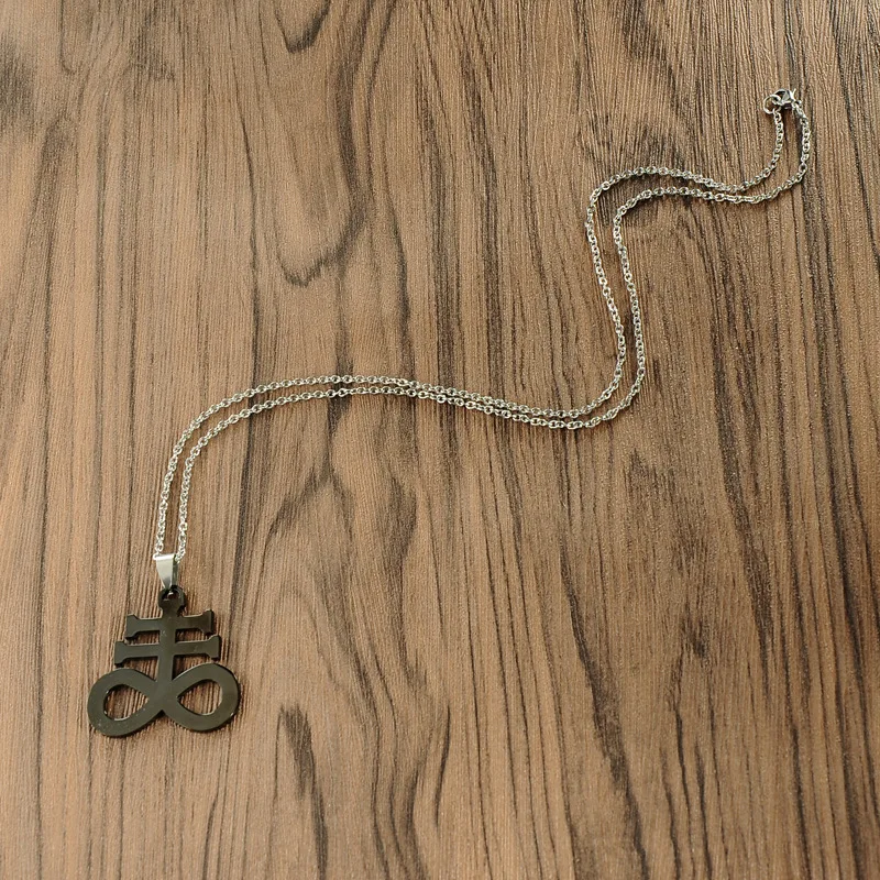 Черный золотой крест Sigil Of Lucifer кулон подойдет в качестве подарка как для мужчин