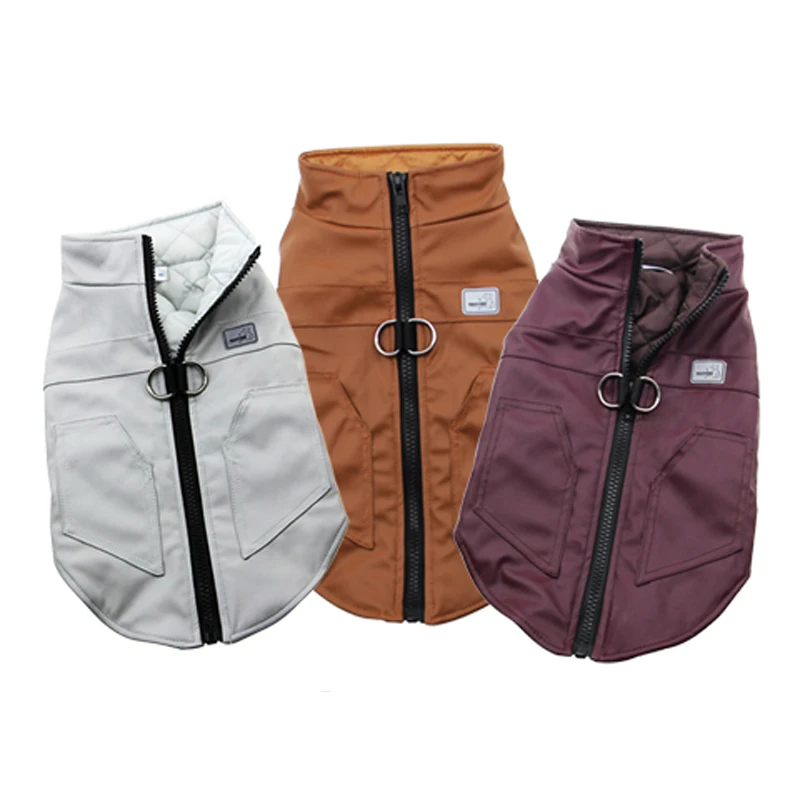 Зимняя теплая утолщенная одежда для домашних питомцев куртки щенков пальто