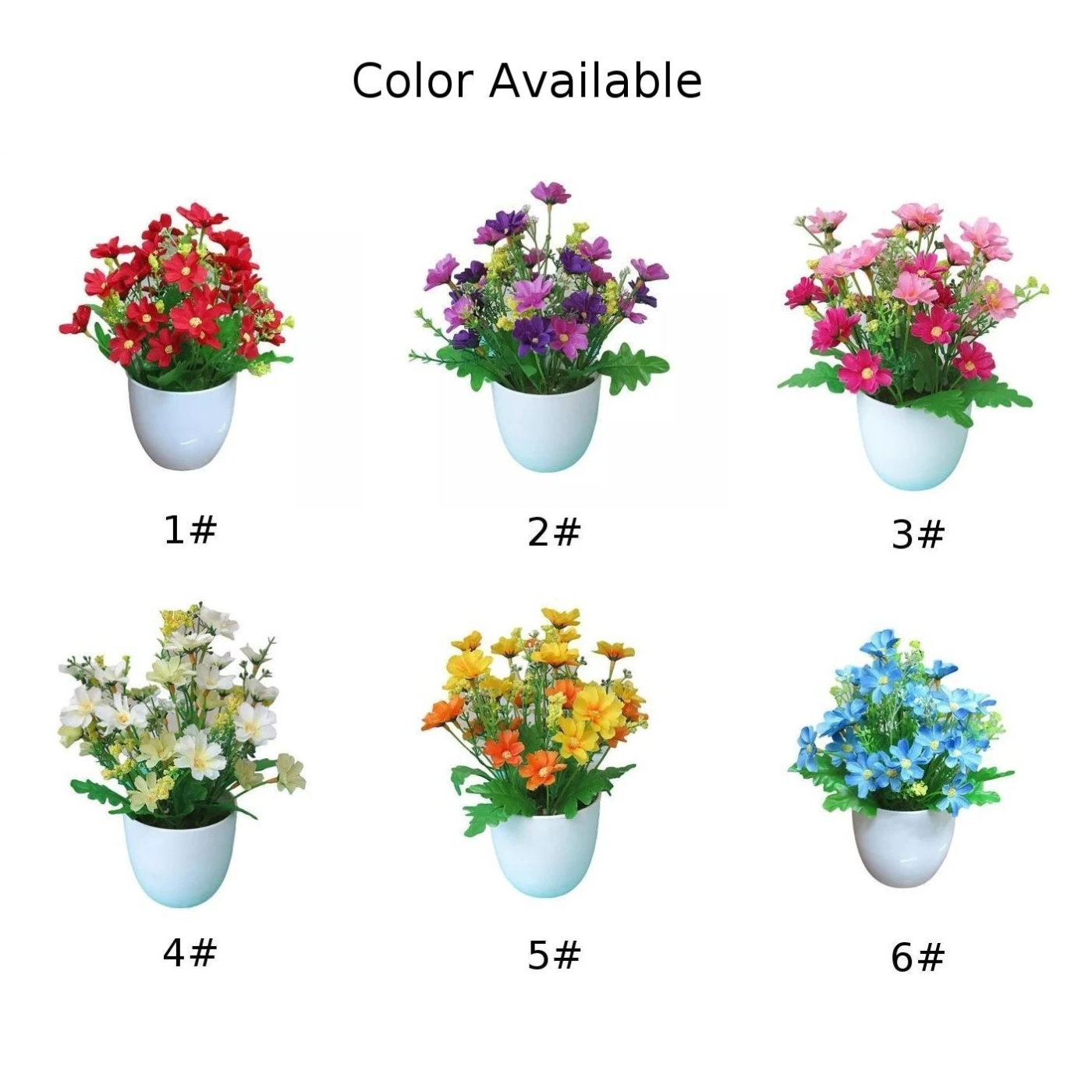 

Artificial Daisy Flower Potted Plant Bonsai Home Garden Ornaments Decoration DIY Fake Floral Cloth Craft Decoration