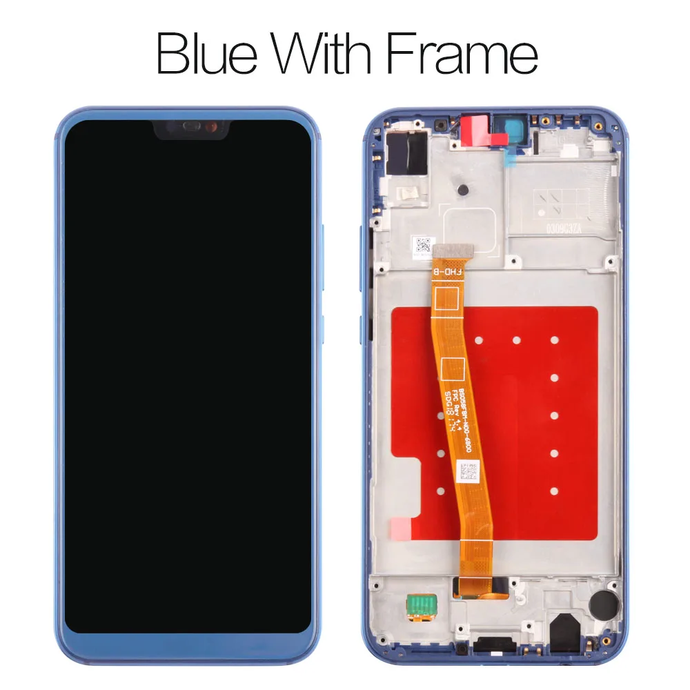 Blue with Frame 5,8" ЖК-дисплей для huawei P20 Lite, сенсорный экран с рамкой для huawei P20 Lite, ЖК-ane-lx3 huawei Nova 3e - Цвет: Blue with Frame