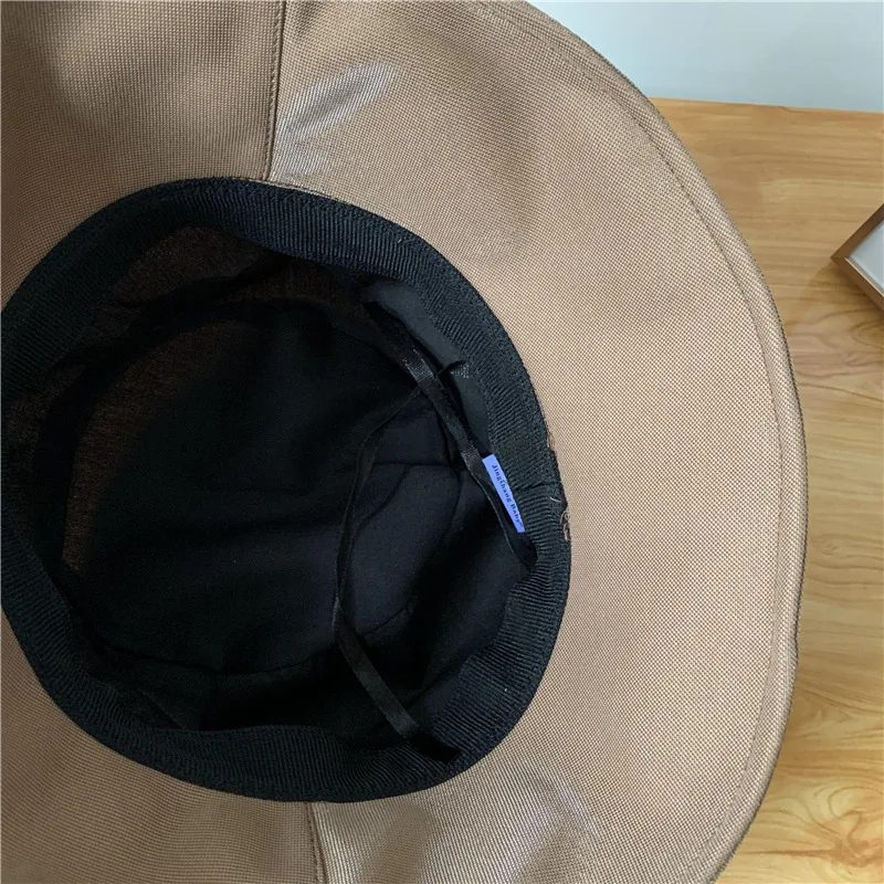 

202102-JS new spring Matte luster solid wind brim can fold leisure outdoors lady bucket cap men women fishermen hat