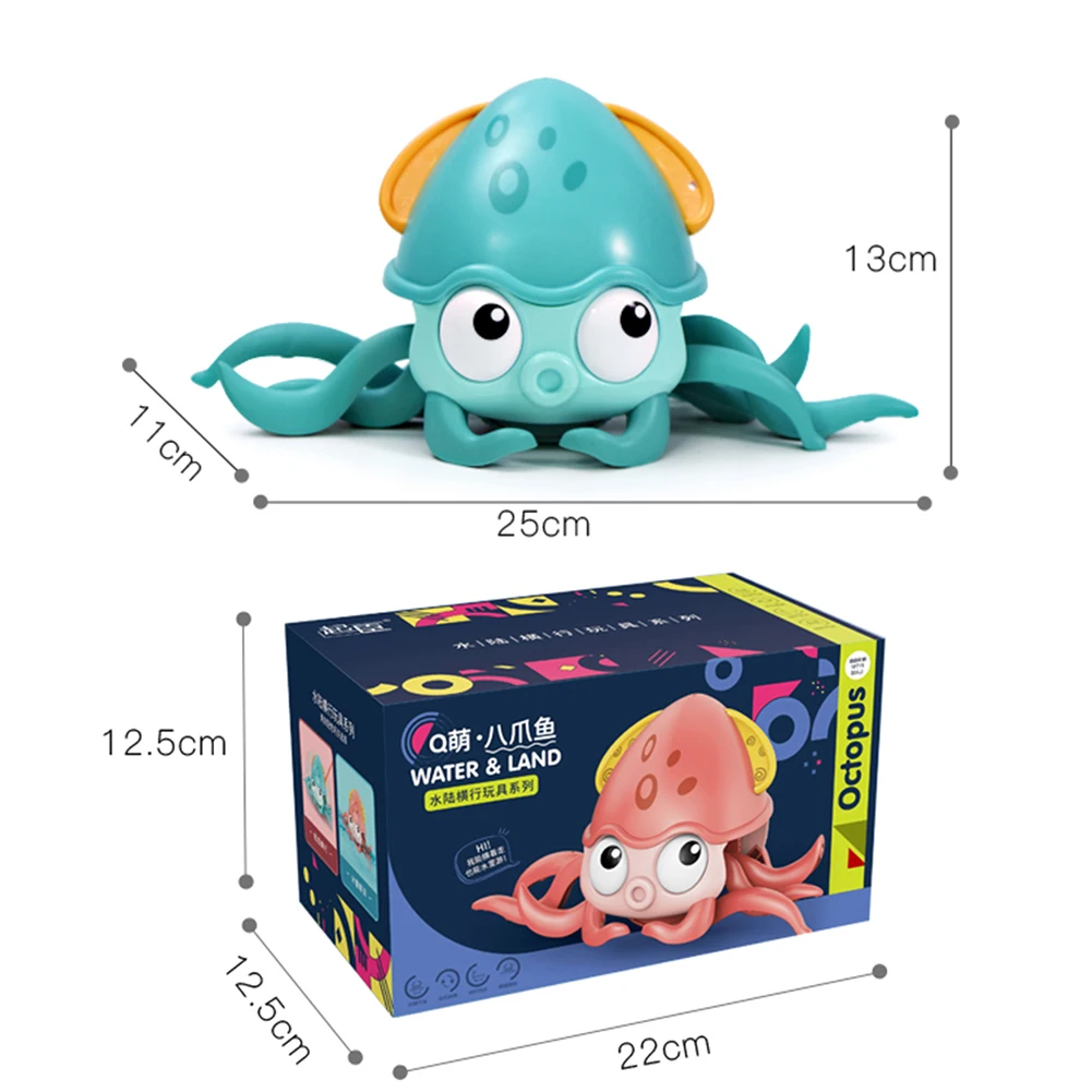 

Cartoon Cute Octopus Bath Toys for Kids Wind-up Clockwork Water Floating Beach Bath Water Playing Toys for Children