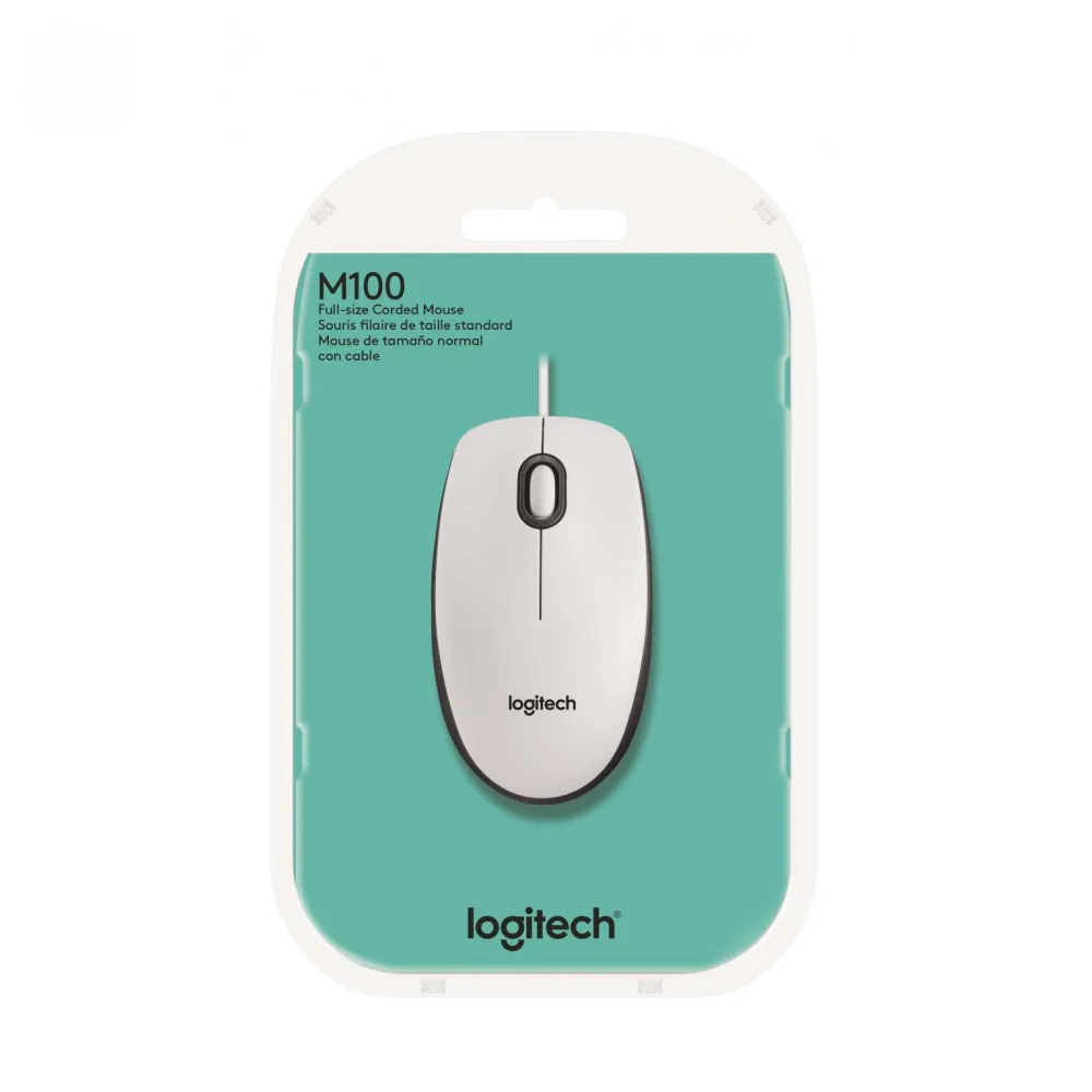 Мышь проводная Logitech M100 910-005004/910-005003 оптическая 1000 dpi USB 1.8м 3 кнопки