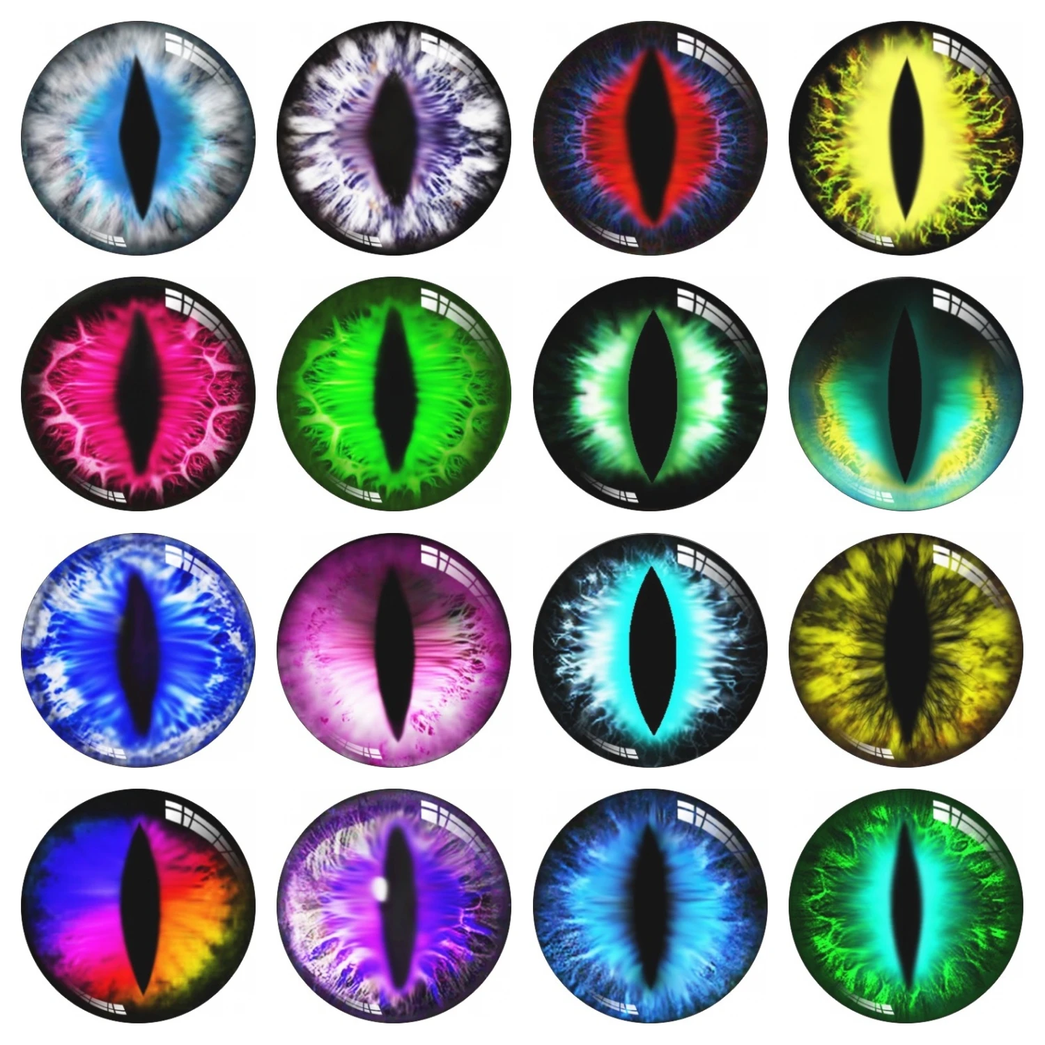 Круглые зрачковые глазные фото Стеклянные Кабошоны 10 мм 12 14 16 18 20 25 30 оснастки