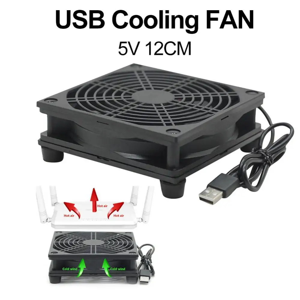 

Universal Multifunction 12cm 5V USB Power Supply TV Set-Top Box Router Radiator Cooler Air Cooling Fan Laptop Cooling Pads