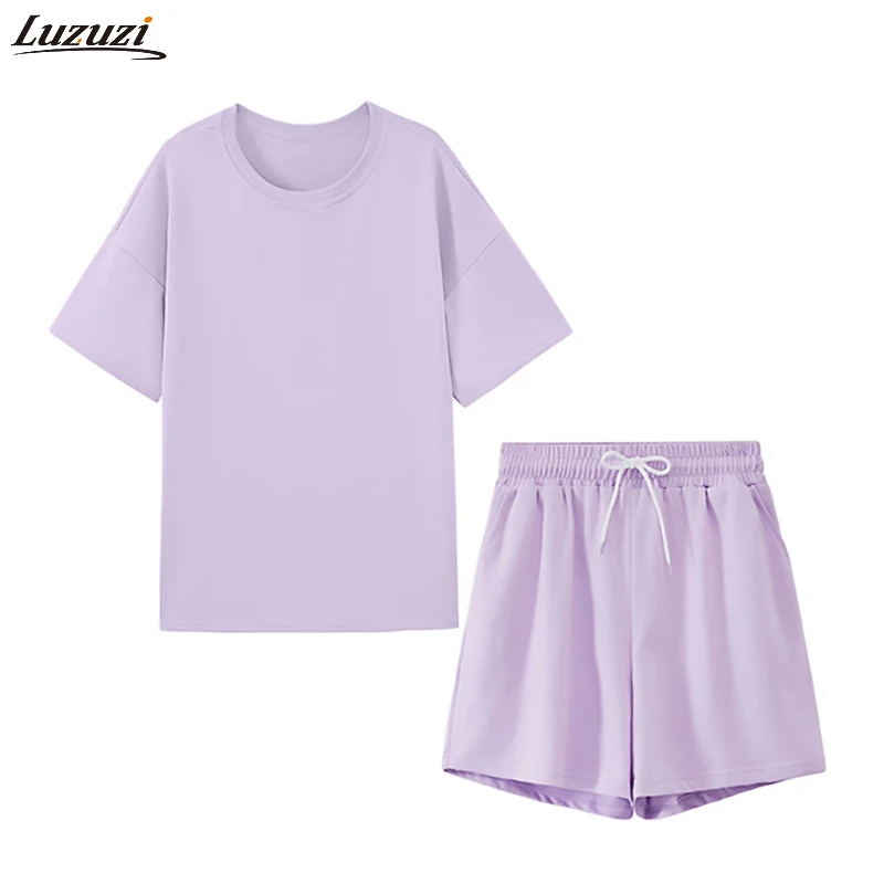 Luzuzi/летние спортивные костюмы для женщин Комплект из двух предметов Одежда