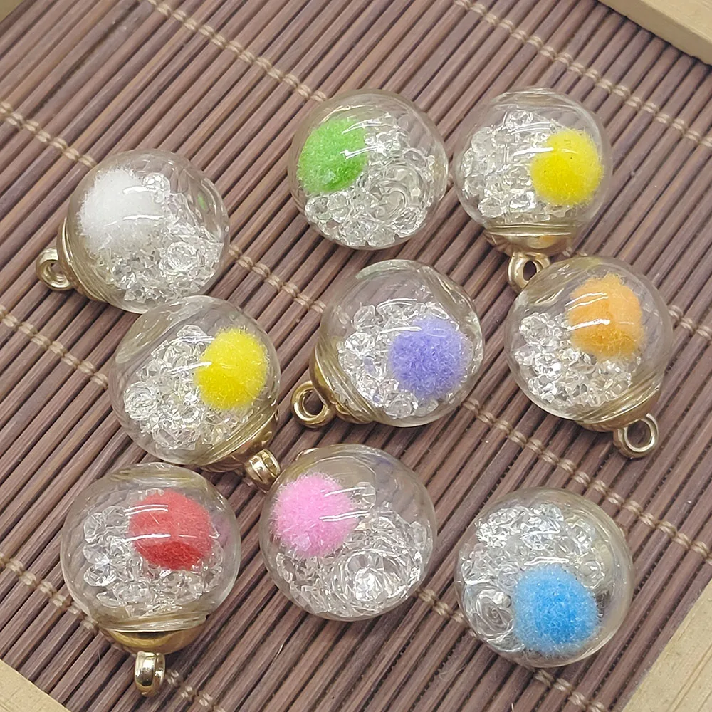 Подвеска в виде стеклянного шара 5 цветов хрустальное ожерелье стеклянная банка