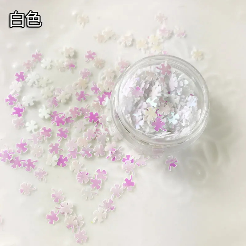 12 разноцветных четырехлистных блесток для дизайна ногтей модные красивые