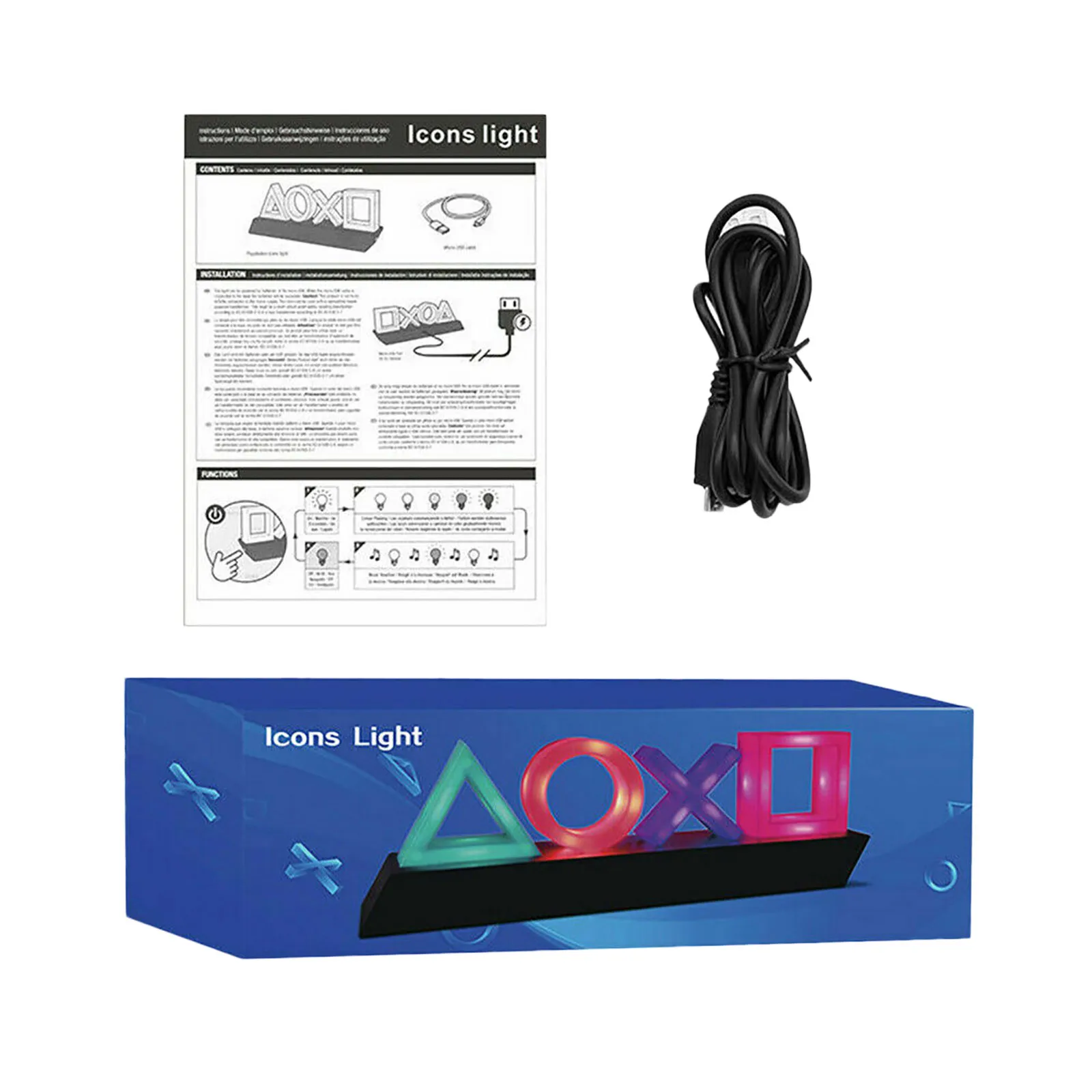 

Voice Control Game Icon Light Acrylic Atmosphere Neon Club KTV Ornament Bar Decorative Lamp Ornaments 50N