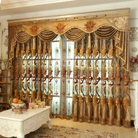 luxury embroidered hollow curtains for the living room bedroom kitchen windows backdrop european curtain villa valance