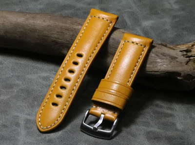 Thick section 24mm fashion Multiple colors Handmade high quality cowhide Watchbands Wrist Watch Strap Belt for PAM branded watch | Наручные