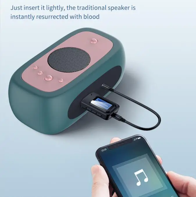 2в1 USB Dongle Bluetooth 5 0 передатчик приемник ЖК дисплей Мини 3 мм AUX RCA стерео аудио