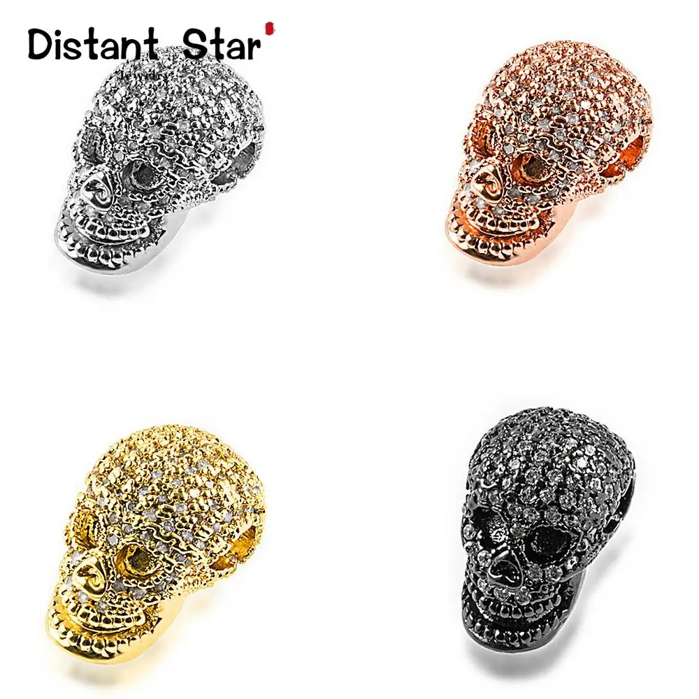 15*9 мм голова черепа Высокое качество DIY мужской браслет бусы ювелирные