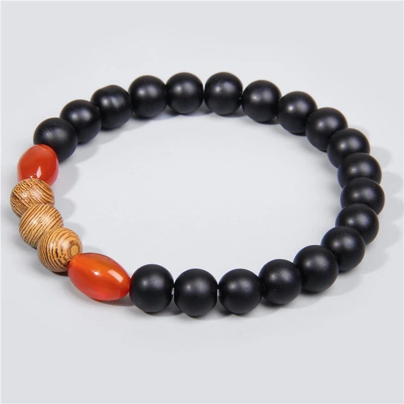 Boho Fashion Beaded Bracelet Men Women Natural Stone Wood Red Agates Turquoises Beads Sets Jewelry Bracelets &amp Bangles | Украшения и