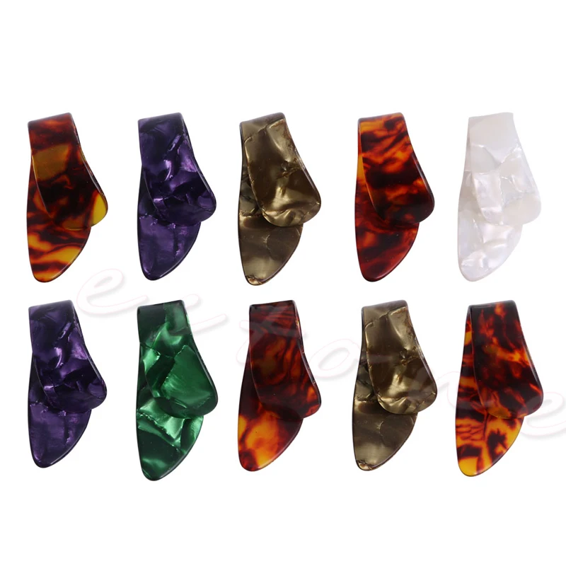 

10Pcs Celluloid Guitar Thumb Picks Finger Plectrum Band Mix Color Liparite Set Dropshipping