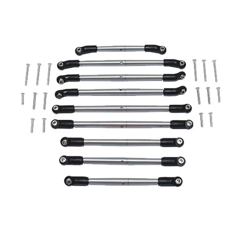 

Регулируемые Тяговые стержни из нержавеющей стали, Тяговая тяга, Тяговая тяга для Axial SCX10 III AXI03007 1/10, обновленные детали на гусеничном ходу RC