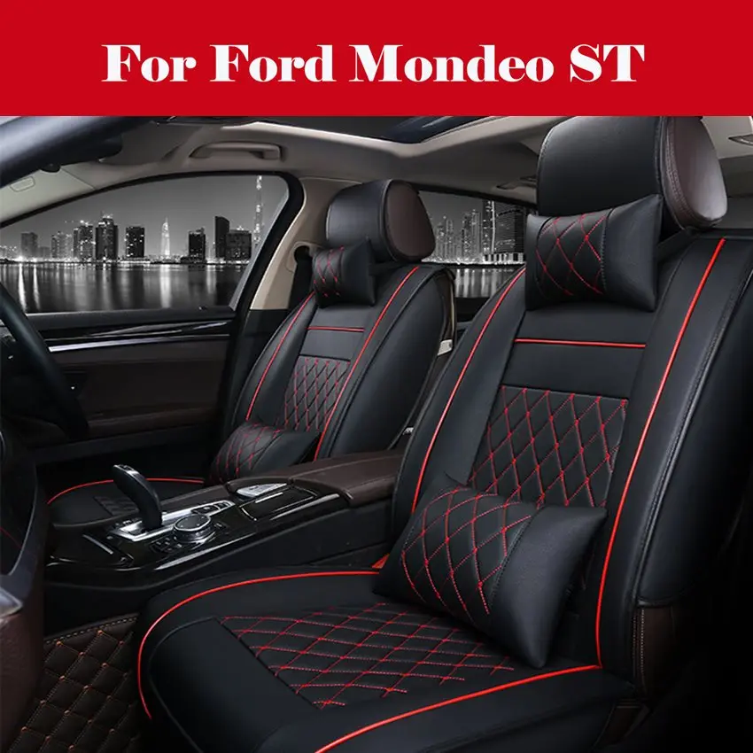 

Luxury Leather car seat cover 4 Season Leather Car Seat cover car accessories car-styling Seat cushion For Ford Mondeo ST