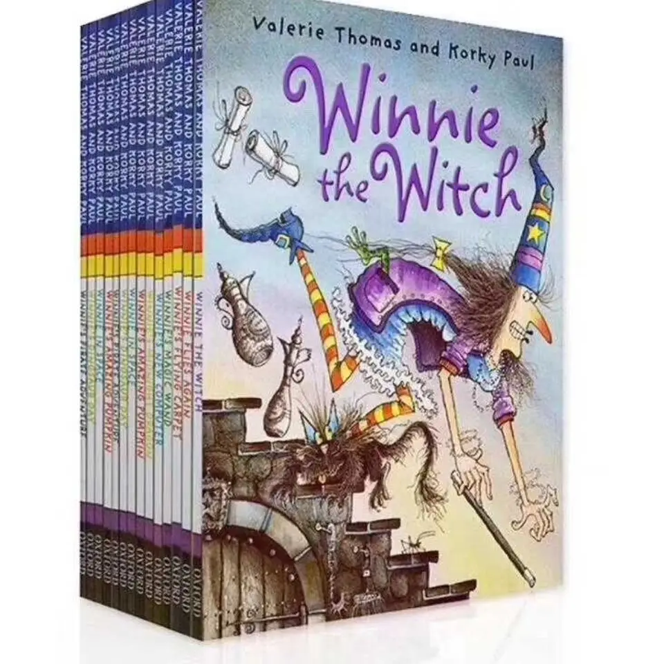 14 Book/Set English Picture Book Winnie The Witch English Story Book Child Early Education Kids Reading Book 3-6 Years