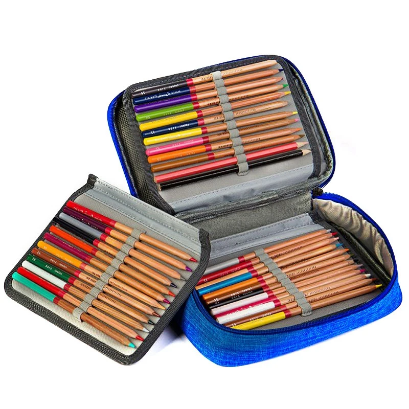 

School Pencil Cases for Girls Boy Pencilcase 72 Holes Pen Box with 2PCS Calculator Electronic Office Calculator