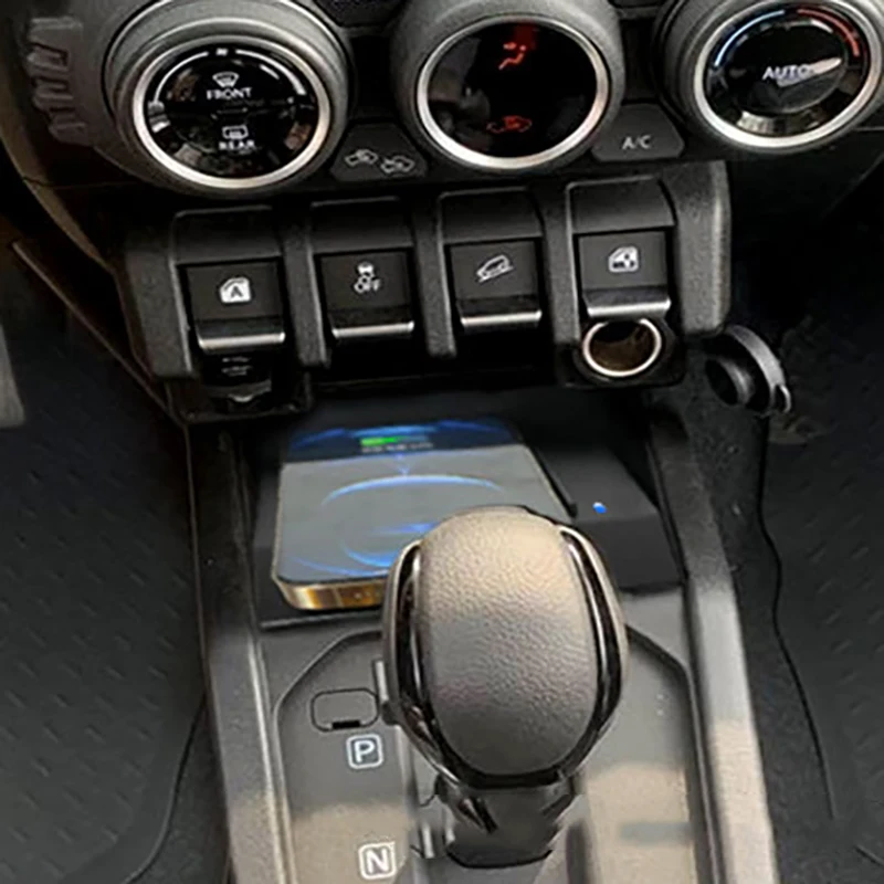 

15 Вт QI автомобильное беспроводное зарядное устройство для телефона Suzuki Jimny JB64 JB64W JB74 JB74W 2018-2020 Быстрая зарядка пластина Держатель для зарядки