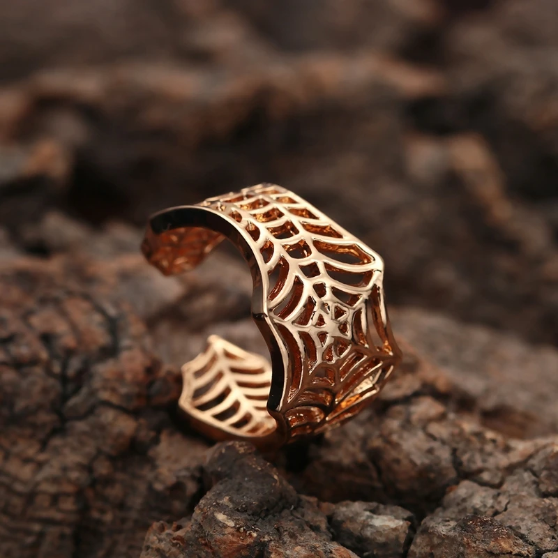 Персонализированное кольцо D0LC изысканный дизайн 2 цвета с пауком для учеников