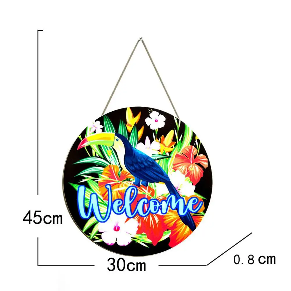 

High Quality Decor Wrought Iron Welcome Sign Front Door Welcome Wreath Wall Room Decorations