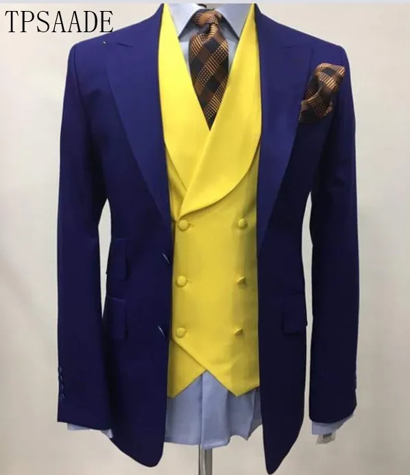 Приталенный женский модный двубортный желтый жилет смокинг для жениха костюм