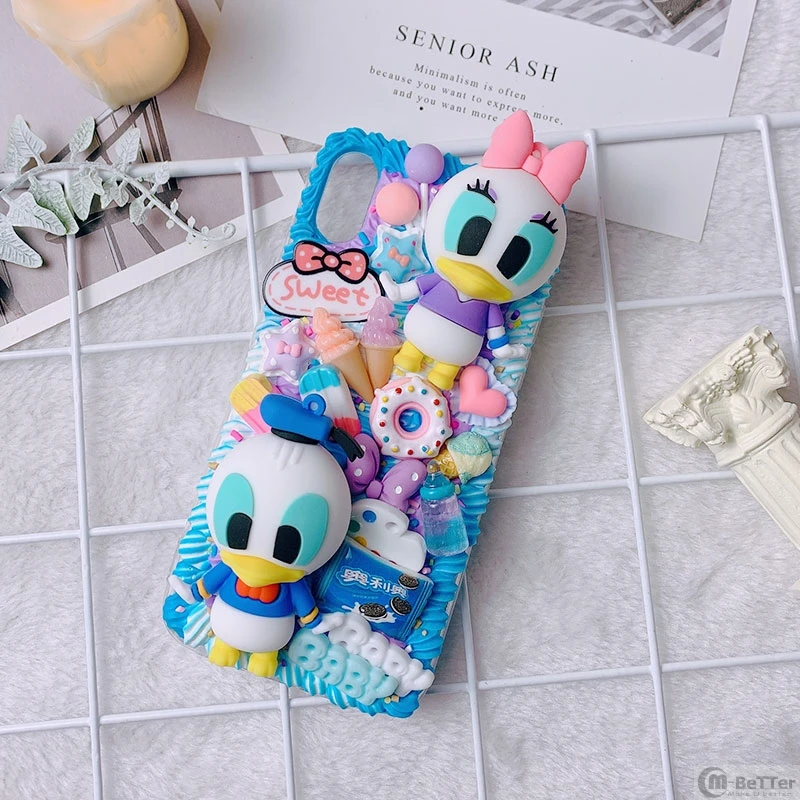 DIY чехол для Samsung Note10 plus 3D rabit телефона Galaxy s10 S6/s7/s8/9 + ручной работы кремовый note8/9