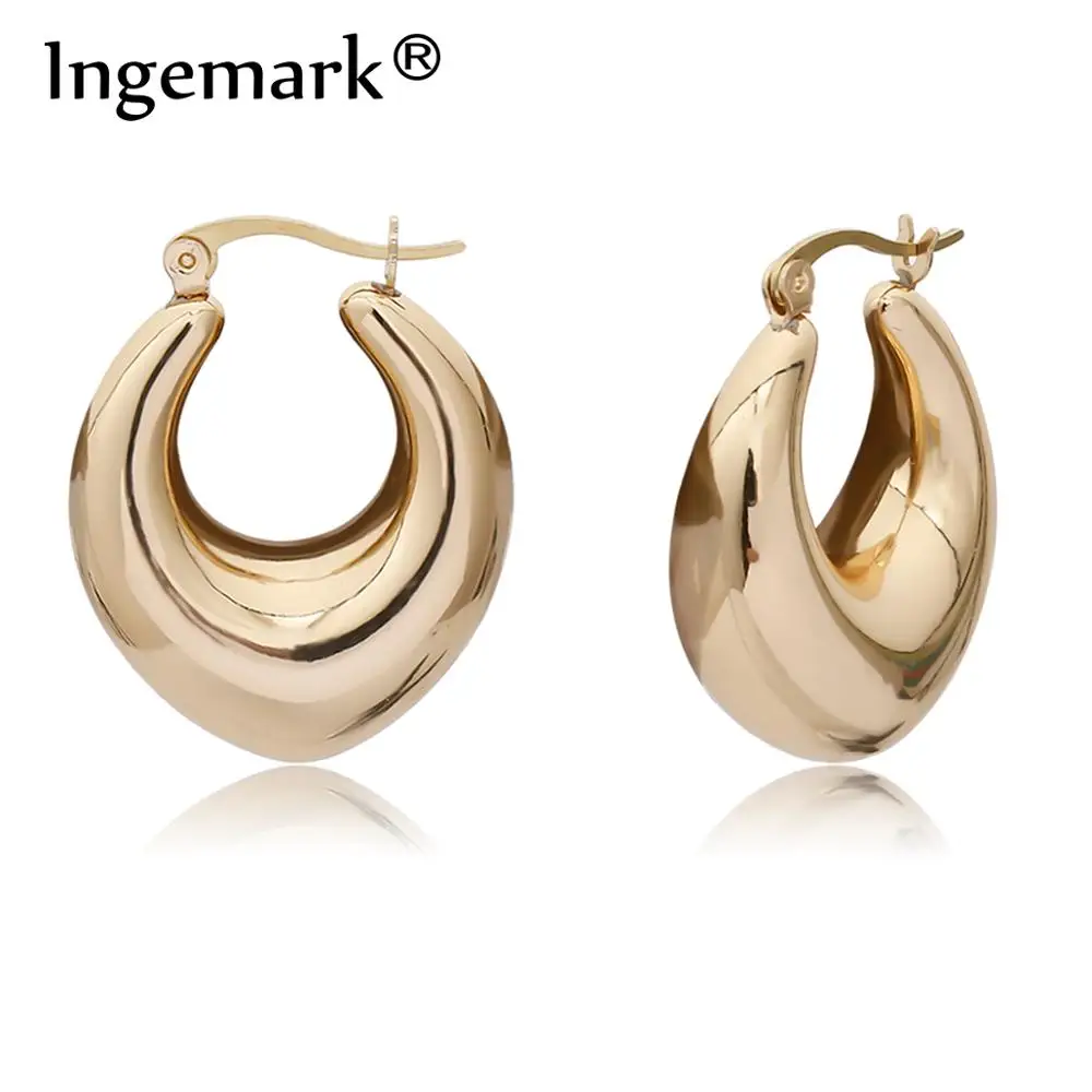 Женские серьги гвоздики с круглым вырезом в стиле панк|Серьги-гвоздики| |