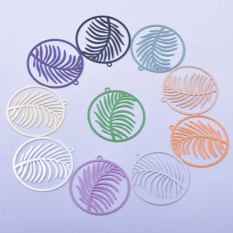 

30pcs AB6836 32*30mm Silver Color Brass Leaf Charms DIY Earring Jewelry Accessories