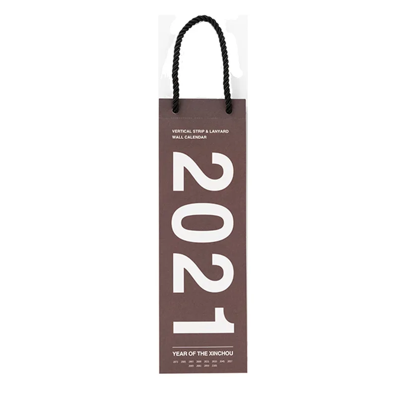 

JIANWU 4 Colors Simplicity Rope Wall Calendar 2021 Decoration Happy New Year Schedule Daily Planner Calendar Office Accessories