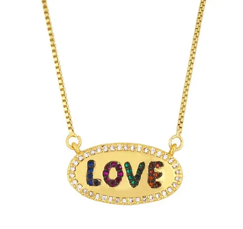 Многоцветное микро-крепление с фианитами love life tree ожерелье из кубического