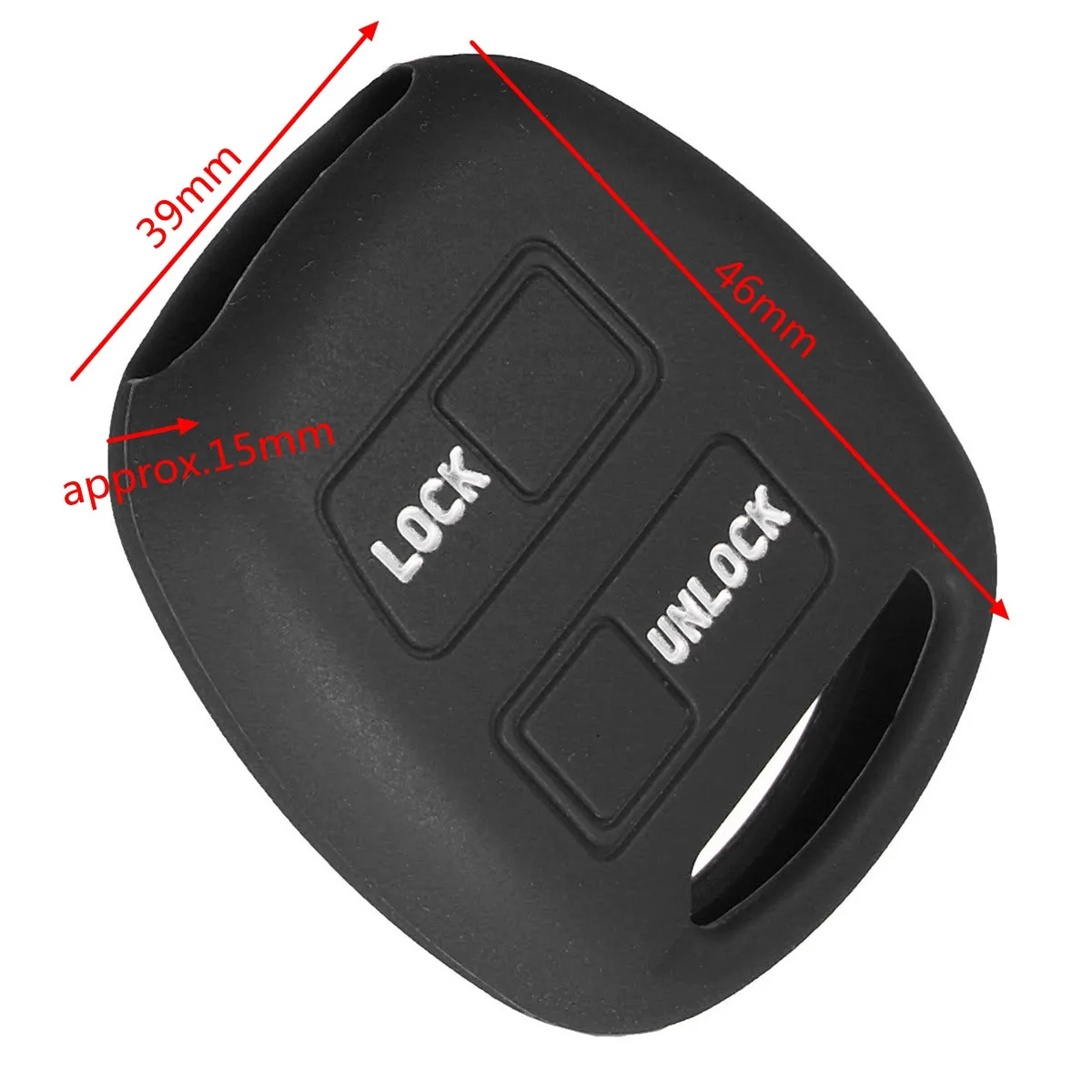 

2 Botton Silicone Flip Key Shell Cover For TOYOTA Camry Corolla Rav4 Prado /Echo