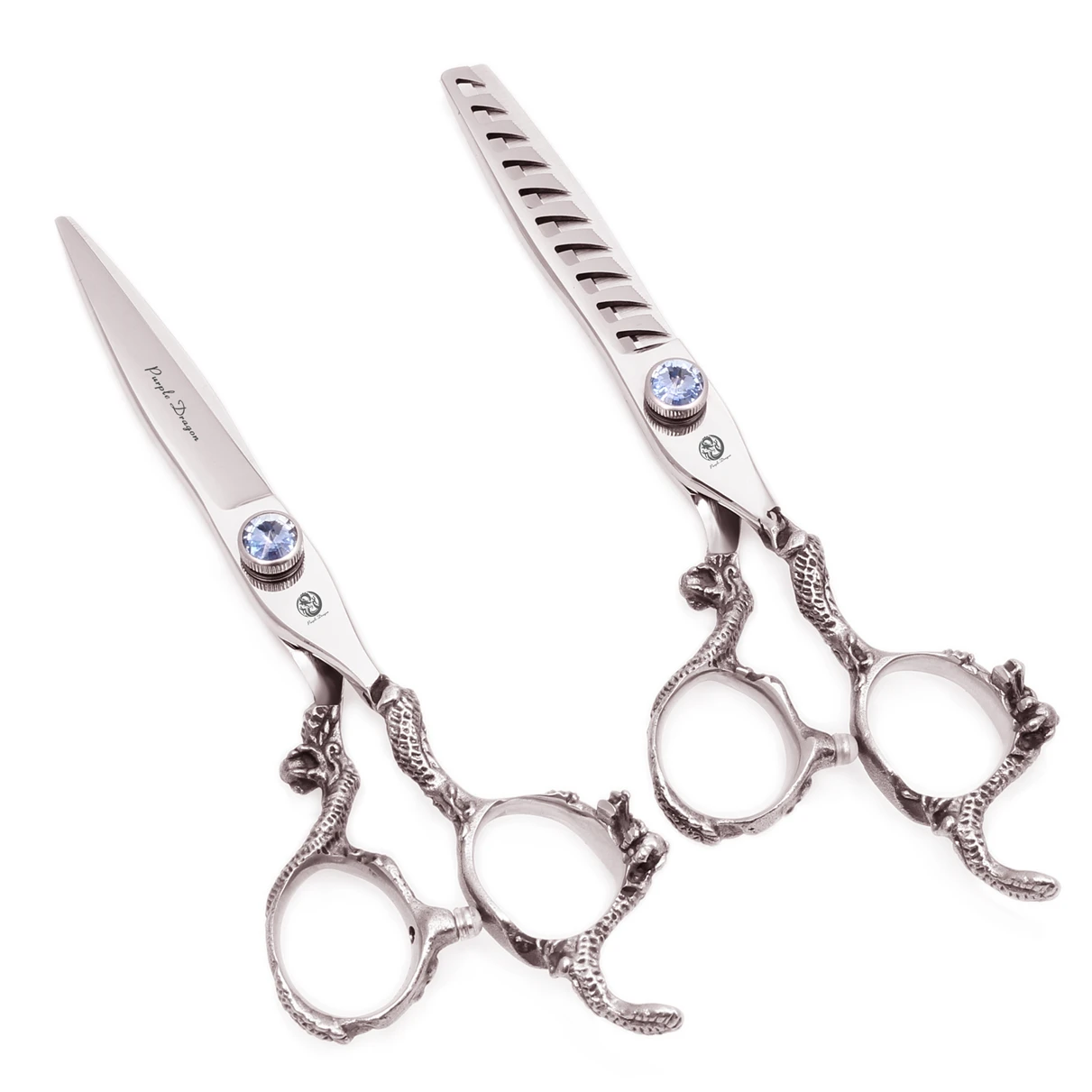 

Scissors Hair Professional 5.5" 6" 7" 7.5" 8" Japan 440C Purple Dragon 62 HRC Hairdressing Cutting/Thinning Shears Barber 9006#