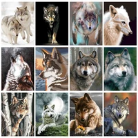 ruopoty acrylic painting by numbers for adults picture drawing wolves picture on the wall personalized gift handiwork