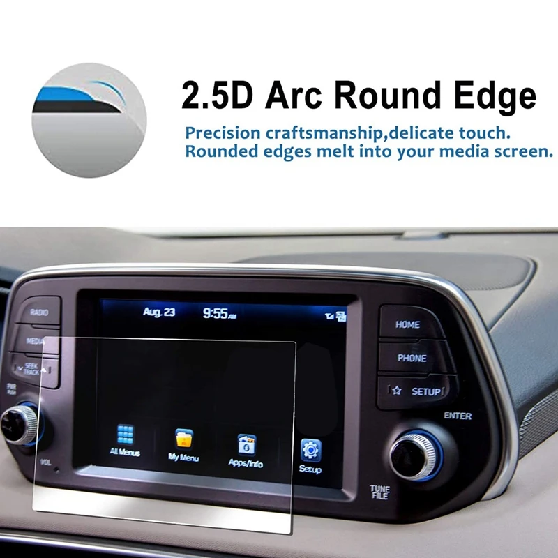 

For Hyundai Santa Fe 2019 7-Inch Center GPS Navigation Touch-Screen Protector Display Tempered Glass Film